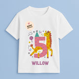 "The Birthday Edit" – Personalised Celebration Tees by Keino Kids - 5 Year Old