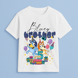 The Birthday Edit - Bluey Birthday Squad Collection Personalised Family Celebration T-Shirts by Keino Kids