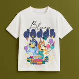 The Birthday Edit - Bluey Birthday Squad Collection Personalised Family Celebration T-Shirts by Keino Kids