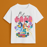 The Birthday Edit - Bluey Birthday Squad Collection Personalised Family Celebration T-Shirts by Keino Kids