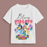 The Birthday Edit - Bluey Birthday Squad Collection Personalised Family Celebration T-Shirts by Keino Kids