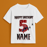 The Birthday Edit - Spider-Man Edition Personalised Birthday Celebration Tee by Keino Kids